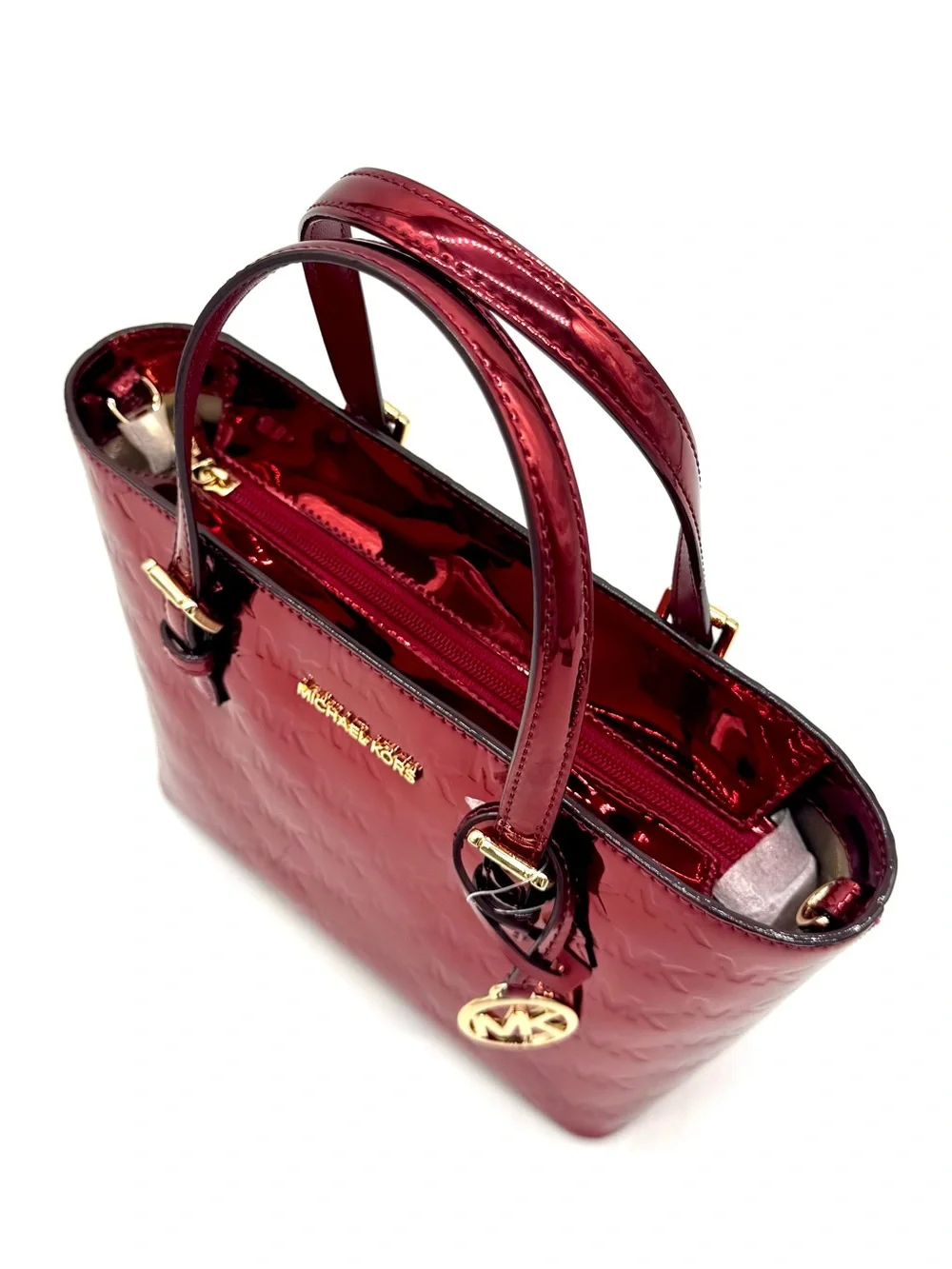 Michael Kors Jet Set Travel XS TZ Tote Bag Cherry - Picture 4 of 7